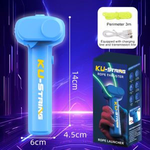 NEXTYOO Adjustable Speed Glow-in-the-Dark Rope Launcher Electric Fidget Toy Luminous Rope Lasso Creativity with Color Light Launcher Loop Kid Adult