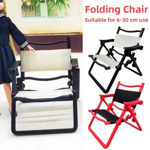 MAELIN Mini Dollhouse Leisure Folding Chair Doll Accessories 10.31113cm Dollhouse Home Decor High Quality 5 Colors Outdoor Camping Leisure Chair For 1/6 Dolls