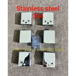 JEPIT KACA KOTAK BRAKET GLASS CLAMP GLASS CLIP TIANG RAILING KOTAK STAINLESS STEEL 304