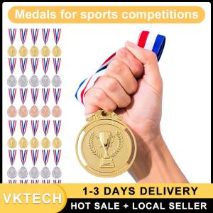 30pcs 2inch 1st 2nd 3rd Prize Medal with Neck Ribbon Gold Silver Bronze Prize Round Winner Award for Competitions Party