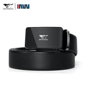 SEPTWOLVES Elegant Cowhide leather Belt Sophisticated Alloy Buckle Premium Gift Packaging