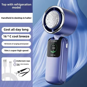 Portable Folding Mini Fan 4000mAh Handheld Fan USB Rechargeable Handheld Fan Strong Wind Air Turbo Cooler Turbo Handheld Fan usb Outdoor Portable