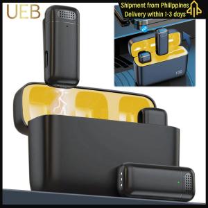 【UEB】Wireless Lavalier Microphone Lightweight Mini Video Recording Microphones Noise Cancelling Collar Mic for Gaming Live