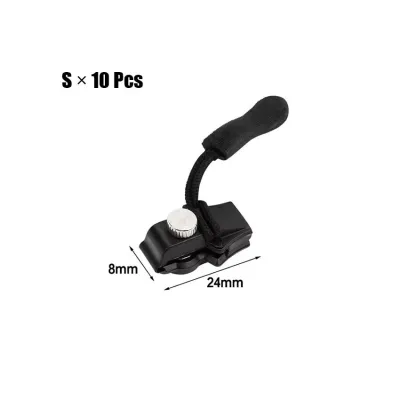 10Pcs Penarik Ritsleting pengganti Jaket Tas Pakaian Universal Warna Hitam / Penarik Ritsleting Pengganti Tas Jaket Universal Kepala Reseleting Zipper Pengganti / Zipper Lock Repair Polos / Tarikan Resleting Tas Jaket / Emergency Zipper Lock Repair