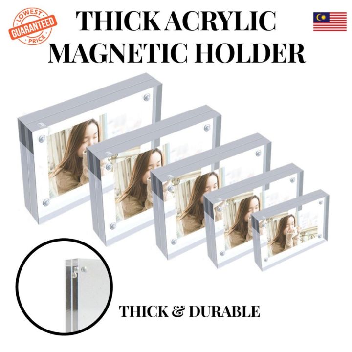 Magnetic Acrylic Picture Frame Set - Transparent Double-Sided Photo Display Stand (9x13 Cm) - View #12