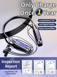 BONINE New Bluetooth Earphones Wireless Headphones Magnetic Sport Neckband Neck-hanging TWS Earbuds Wireless Blutooth Headset with Mic