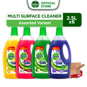 Dettol Antiseptic Multi Surface Cleaner Assorted Variant 2.5L Bundle of 6