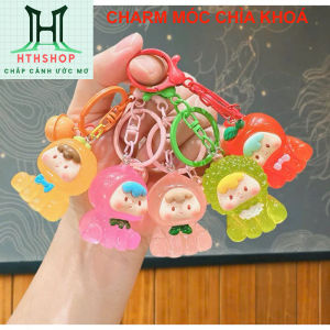 Túi mù charm LABUBU dạ quang 4 cm charm móc chìa khoá Túi mù phát sáng sinh vật biển tùi mù làm quà tặng trang trí