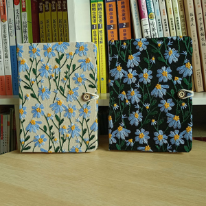 MMLUCK A5 A6 Embroidery Floral Notebook 96Sheets Fabric Cloth Blank Notepad Sweet Writing Stationery Daily Planner Reminder Stationery
