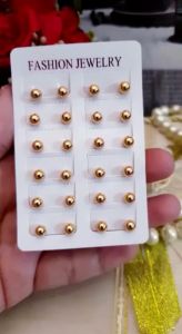 (1 Pasang) Xuping Anting Patam Tusuk Bola 81222a