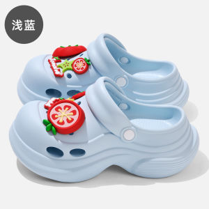 [Free Shipping] Cartoon-Style Clogs For Women Suitable For Outdoor Wear In Summer Breathable With Thick Soles Beach Sandals Cute Clog Slippers For Summer