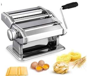 Mocha Stainless Steel Pasta Making Machine Noodle Maker Manual Pasta Maker Dough