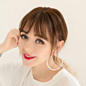 3D Air Bang Wig Extension Hair Women Replacement Top Split Air Bangs Natural Wig For Ladies Girls