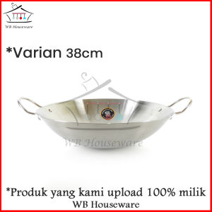 Wajan Stainless Steel 32 36 38 40 cm - Golden Flying Fish Hard Stainless Steel harden tidak mudah lengket