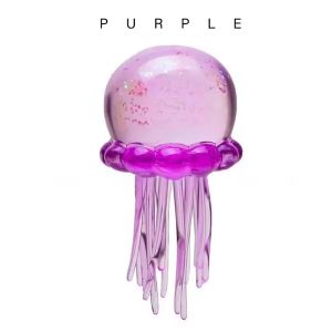 Hot Sale Transparent Glitter Jellyfish Squishy Toy Super Soft TPR Squeeze Stress Ball Sensory Fidget Toy for Anxiety Relief