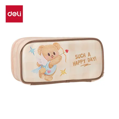 (ButterBear X Deli) กล่องดินสอ กระเป๋าดินสอ กระเป๋า2ชั้น น้องหมีเนย บัตเตอร์แบร์ (มี 2 สี)