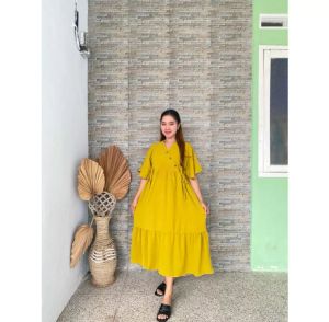 Daster Lonceng Kekinian Dress Kimono Daster Kancing Ibu Menyusui Daster Wanita Terbaru 2024 Daster Viral Pakaian Wanita Dewasa Terbaru