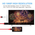 C-SAW 2m Lightning Port IOS To HDMI Cable 4K TV HDMI Display Adapter USB Cord For iPhone 5/5c/5s/6/6Plus/6s/6s Plus/7/7 Plus 11 12 11Pro Max XS Pro Max XR SE2 iPad Air Plug and Play Cable. 