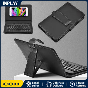 Bluetooth Wireless Keyboard for Iphone Huawei Xiaomi Tablet PU Magnetic Case Support Mini Keyboard Mobile Phone Universal Bluetooth Keyboard with Magnetic Detachable Case for All 8-11inch Tablets Android Phones