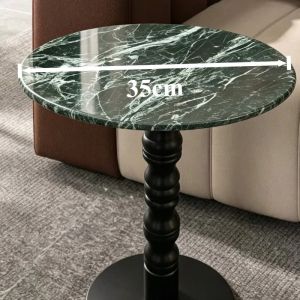 xpkQ Nordic Simplicity Coffee Tables Green Round Retro Sofa Side Table Pure Natural Luxurious Stone Tea Table Living Room Furniture 3T7R1