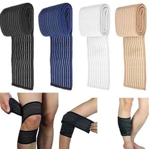 PENGA Powerlifting elastik mampatan pembalut pergelangan tangan sukan Ankle Calf leg paha siku pelapik pelindung Wraps sokongan pelindung Ankle brace sokongan lutut pad