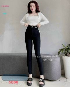 Quần jean nữ lưng cao trẻ trung quần bò nữ co giãn chất jeans cao cấp mẫu mới thời trang Soonshop - MS 650