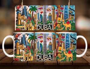Dubai Souvenir Mug 11oz with Gift Box – Ceramic Coffee Mug | Collectible Keepsake