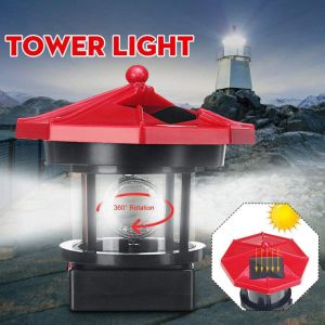CHUN053634 Đèn LED Đèn hải đăng xoay Sử dụng năng lượng trời. Chức năng xoay Đèn năng lượng trời ngoài trời Bền bỉ Tự động bật/tắt Đèn cảnh quan LED Khu vườn ngoài trời