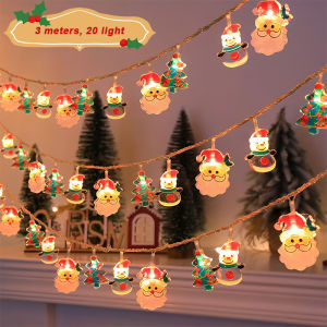 3M/1.5M Led Christmas Light String Santa Claus Snowman Christmas tree Festival Party Atmosphere Colourful Lights Home Outdoor Decoration Lights
