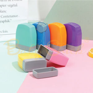 Con dấu in tên bé trên quần áo giặt không phai [Con dấu + lọ mực] - Mộc nhiều màu sắc tặng 1 hộp bút màu