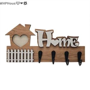 WP💓💛💖 Wooden Wall Hooks Door Wall Hangers Entrance Decoration Key Holder Wooden Crafts Home Decoration Wooden Hook