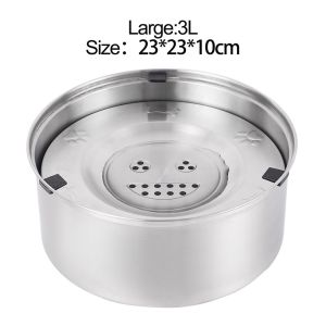 SG Dog Water Bowl Stainless Steel Slow Feeder Spill Proof Large Capacity Pet Water Dispenser for Small Medium Large Pets