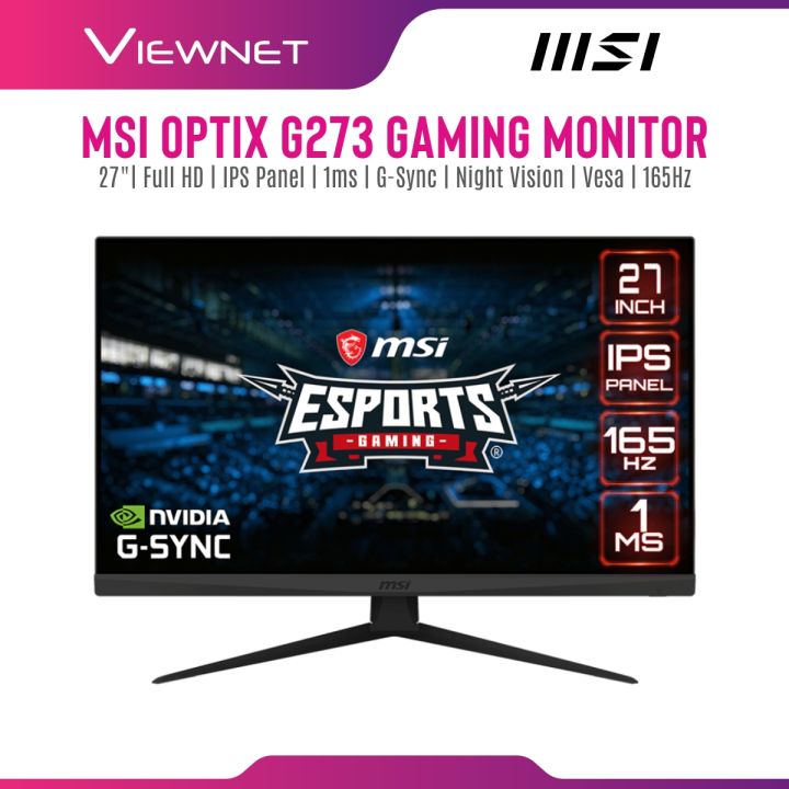 Msi OPTIX G273(FHD) / G273QF(QHD) Flat 27" Gaming Monitor (IPS Panel