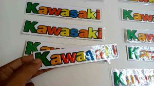 STIKER EMBLEM KAWASAKI TIMBUL KUALITAS TERBAIK