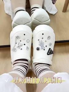 [Free Shipping] EVA High-Heeled Perforated Sandals For Women Summer Fashion Height-Increasing Thick-Soled Breathable Dual-Use Closed-Toe Slippers