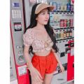 MM12666 กางเกงขาสั้นทรงบาร์บี้สีพื้น. 