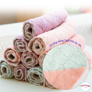 Set 10 Khăn Lau Bếp KT 15x25cm Khăn Lau Đa Năng Siêu Thấm Nước Dụng Cụ Vệ Sinh Dọn Nhà