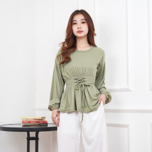AQILA - Pritty Top Blouse Wanita - Pakaian Wanita Blouse Polos Model Terbaru - Fashion Kekinian Wanita