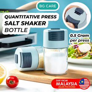 Quantitative Press Type Salt Shaker Bottle 0.5g Per Press Metering Spice Seasoning Dispenser Botol Pengocok Garam Rempah