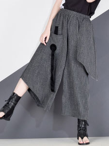 XITAO Casual Patchwork Wide Leg Pants Women
