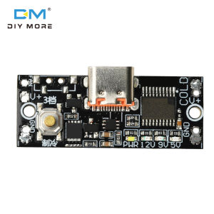 Diymore pd2.0 pd3.0 QC3.0 sạc nhanh mô phỏng 5V/9V/12V có thể điều chỉnh quạt tản nhiệt bảng điều khiển chính đầu ra kép cổng với chuyển đổi Loại C Cổng