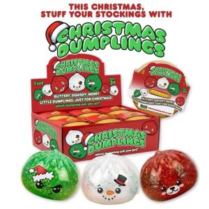 JAYQQ Christmas Theme Pinch Dumpling TPR Snowman Elk Squeeze Baozi  Santa Claus Slow Rebound Toys Holiday Gift