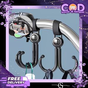 Gantungan Hanger Barang Setang Motor 2 Kait Cantolan Hook Gantung Stang Sepeda Serbaguna