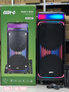 ลำโพงบลูทูธ รุ่น GD-2895 ดอกลำโพง8นิ้ว2ดอก ฟรีไมค์ลอย2ตัวและรีโมท เสียบไมค์สายเพิ่มได้ ปรับBASS TREBLE ECHO ได้ เสียงเบีสแน่น ลำโพงบลูทูธ รุ่น GD-2895 ดอกลำโพง8นิ้ว2ดอก ฟรีไมค์ลอย2ตัวและรีโมท เสียบไมค์สายเพิ่มได้ ปรับBASS TREBLE ECHO ได้ เสียงเบีสแน่น