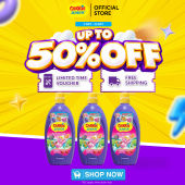 [Bundle of 3] CARRIE JUNIOR Hair & Body Wash - Cheeky Cherry (1000g) [Free Toy] Nourishing & Moisturising Skin