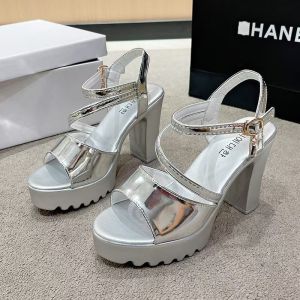 Free Shipping WomenS Summer Sandals High Heels Chunky Heels Platform Soles Waterproof New Korean Style Single-Strap Design Open-Toe And Comfortable For All-Day Wear