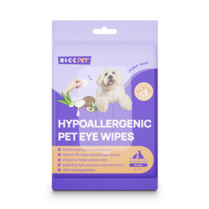 【BEST SELLING】HICC PET Eye Wipes for Dogs & Cats | Tear Stain Cleaner | Gently Clean Eye Discharge Debris & Tear Stains | Vet-Recommended Eye Care | 30/100pcs