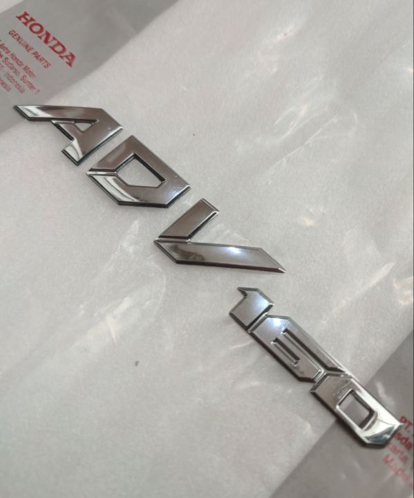 Emblem logo tulisan lambang honda ADV 160 silver metalic crom | Lazada ...