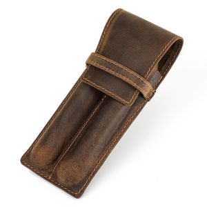 SIQIN Da Hộp đựng bút và bút chì Dung lượng lớn Làm thủ công Giá đỡ túi bút Di động Cổ điển Bộ tổ chức để bàn Trường học