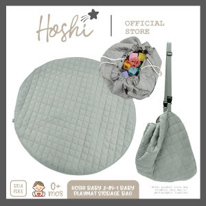 Hoshi Baby 2-in-1 Baby Playmat and Toy Storage Bag Tummy Time and Play Mat for Newborn Infant 0Mos+